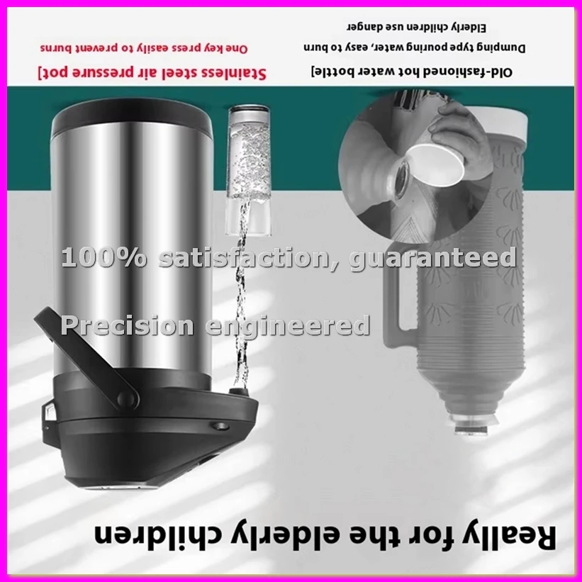 

Stainless Steel Insulated Kettle Air Kettle Pressure Water Dispenser Large Capacity Household Water Vacuum Bottle-ABLA