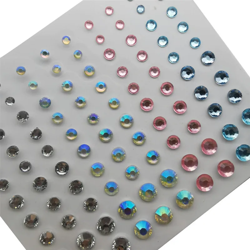 3D Strass Glitzer-Gesichtsaufkleber für Festivals, Glitzer-Make-up Schmuckaufkleber für das Gesicht, Kristalle, Edelsteine, Juwelen, Diamanten Dekoration