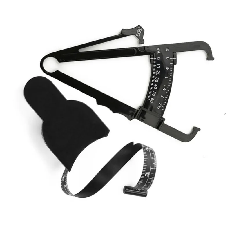 เทปวัดเครื่องมือคาลิเปอร์วัดไขมันร่างกายแบบพกพาสำหรับเครื่องวัดไขมันในร่างกายเครื่องวัดขนาดเท่าของผิวหนังเครื่องวัดไขมันในร่างกายและเครื่องมือวัดค่า BMi