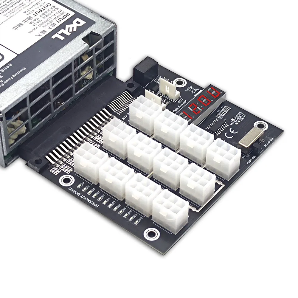 Voor Bitcoin Miner Mijnbouw GPU Server Voeding Board voor Dell PSU Server 750W 1100W 2000W Power converter Board Breakout Board
