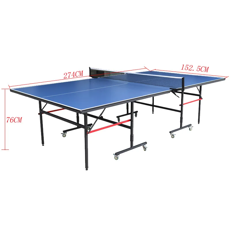 

Standard Folding Movable Indoor Ping Pong Table Tennis Table With Table Tennis Racket