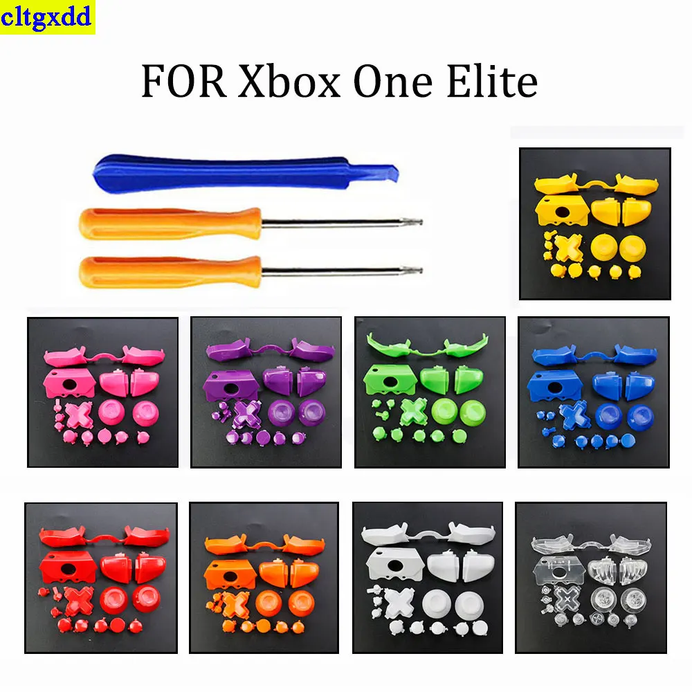 Cltgxdd Xbox One 엘리트 컨트롤러 범퍼 트리거 단추, 교체 D-패드 LB RB LT RT 단추 키트, 1 세트