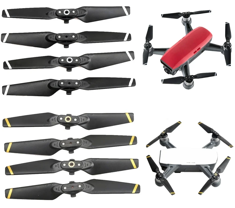 مروحة من ألياف الكربون لـ DJI Spark ، سريعة التحرير ، شفرات قابلة للطي ، ملحقات الطائرة بدون طيار ، 4 way