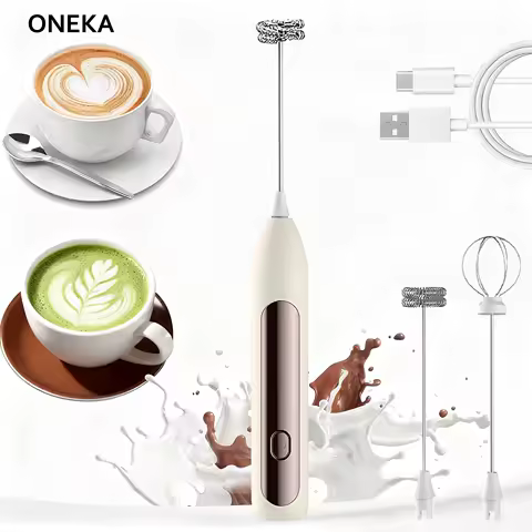 Milk Frother Coffee Frother Handheld Foam Maker Rechargeable Baking Whisk Drink Mixer For Latte Matcha Shake Gift Idea