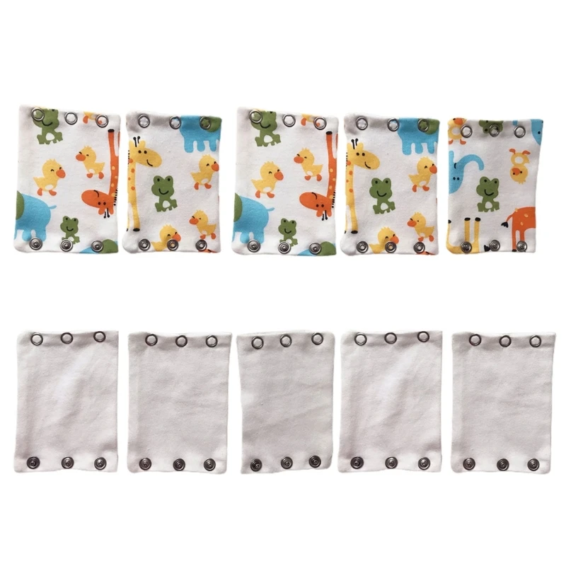 5 Pieces Baby Clothes Extender  Cotton Extenders Diaper Romper Lengthen Extend Film Baby Boys Girls Romper Partner