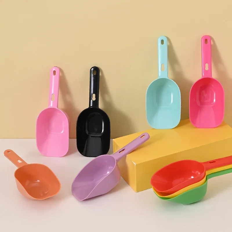 Large Dog Food Shovel Pet Food Spoon Cat Feeding Shovel Multi-color Thickened Plastic Food Shovel for Cat Feeder Dog Accessories