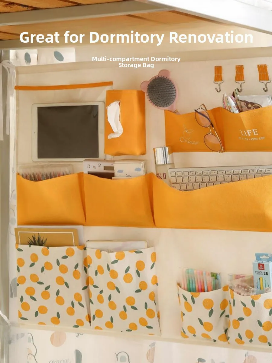 new-wall-mounted-fabric-storage-bag-student-dormitory-multi-functional-bedside-hanging-bag-organizer-household-storage-tools
