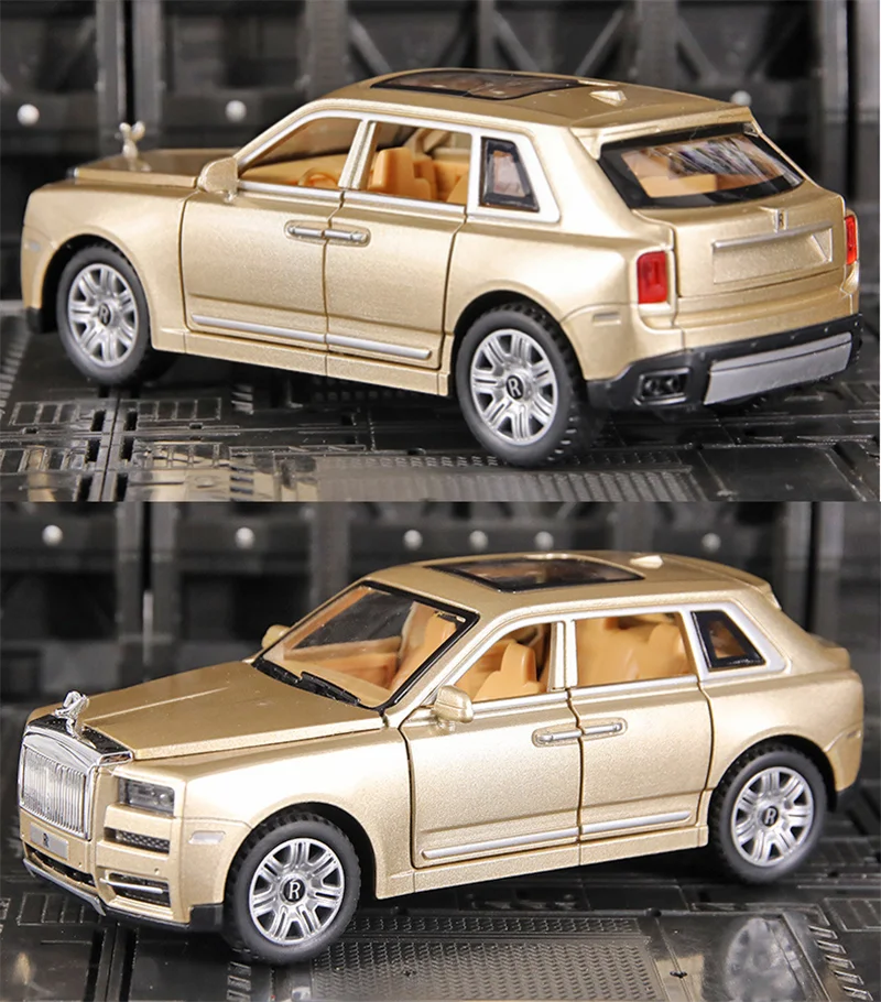 

Simulated Rolls Royce Coolinan Alloy Car Model, Decorative Parts, Metal Rebound Toy Car