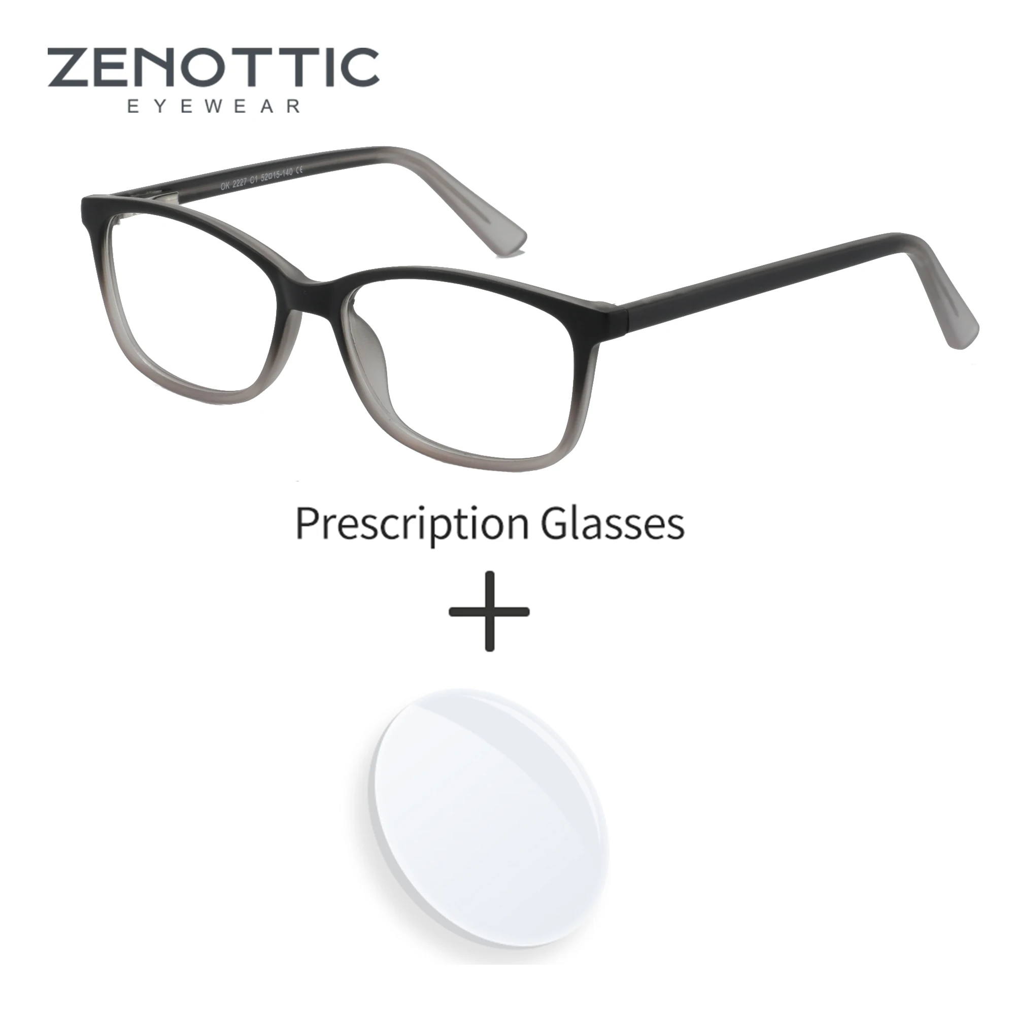 

ZENOTTIC Trendy Square Prescription Glasses Progressive Optical Eyewear For Men Women Anti Blue Light Myopia Hyperopia Eyeglass