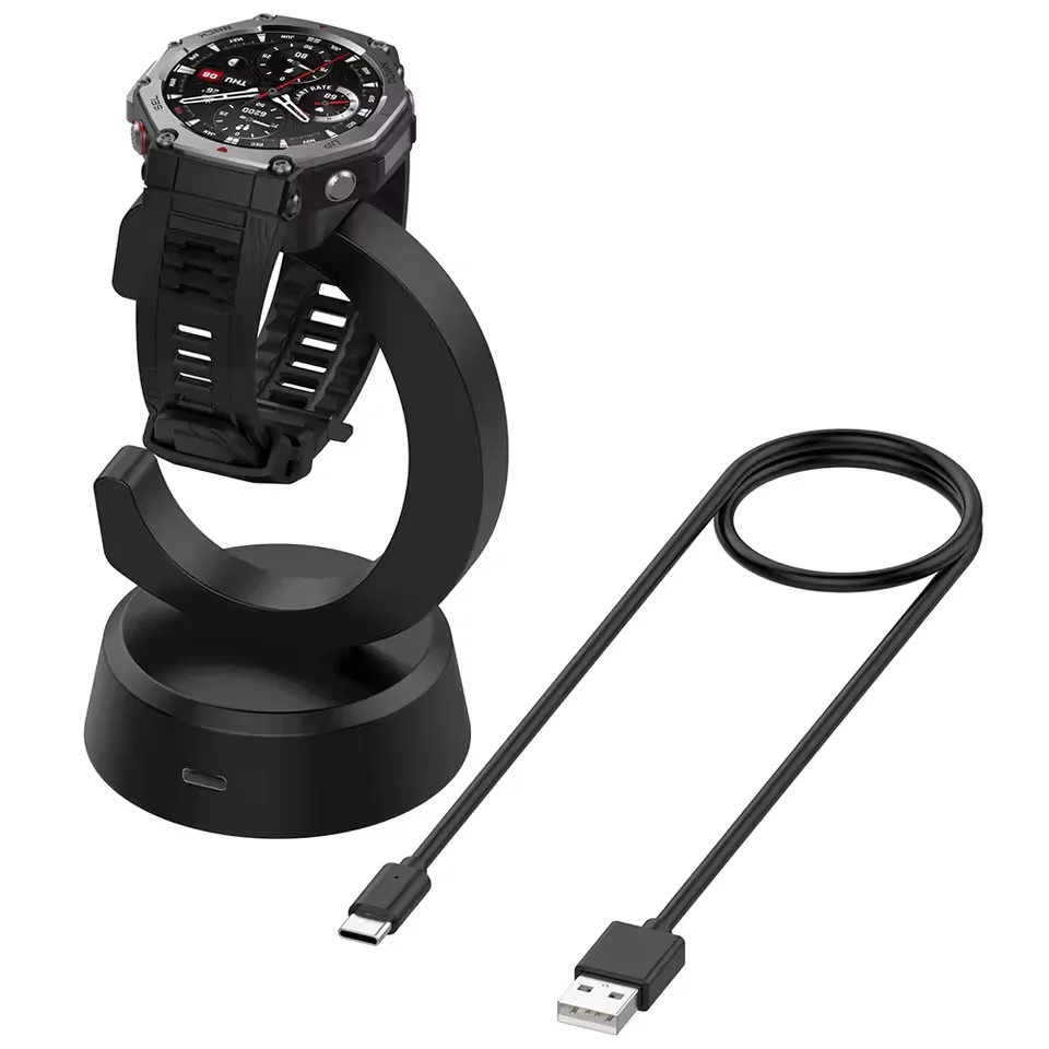    Dock de Carregamento USB para Amazfit T-REX 3 Pro, Adaptador de Carregador para Smartwatch, Cabo de Carregamento Magnético para T-Rex 3/Balance