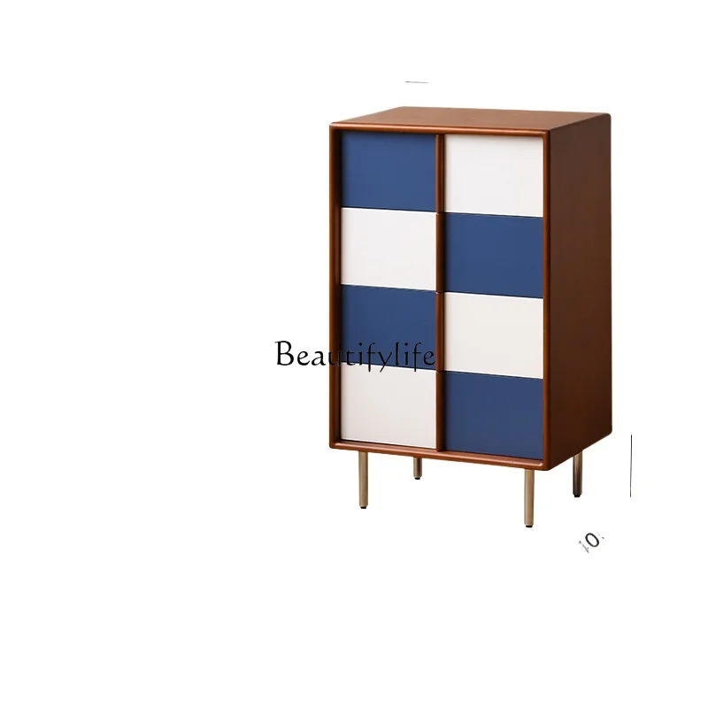 

3Medieval color matching four-chest cabinet living room bedroom contrasting color drawer storage cabinet