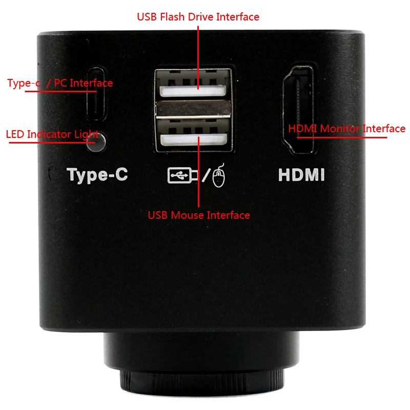 Fhd 1080p hdmi tipo-c pc microscópio industrial câmera de medição pcb solda câmera digital para microscópio trinocular estéreo