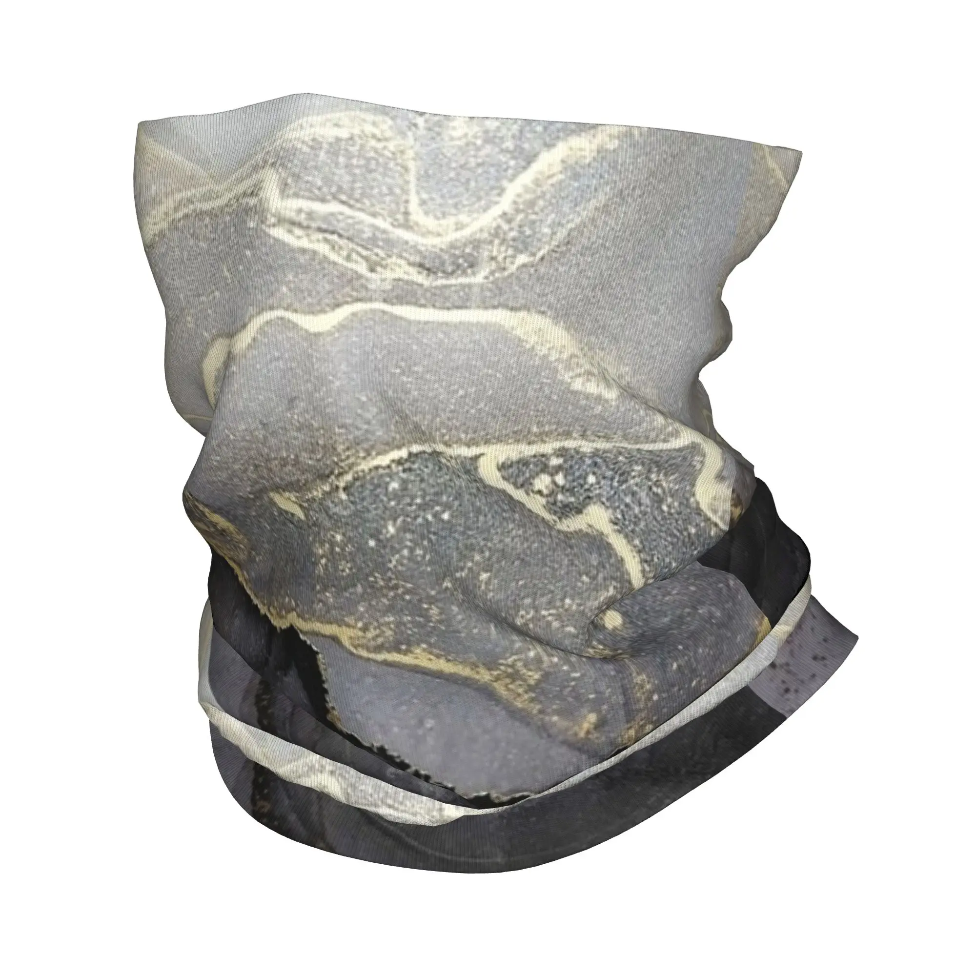 

Elegant black gold marble ink abstract painting Bandana Neck Cover Printed Face Scarf Multi-use Headband For Men Women Adult
