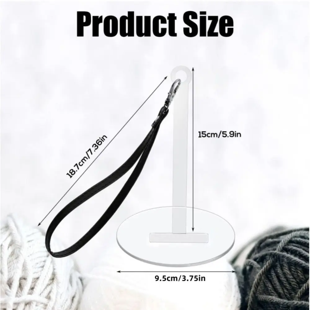 With Leather Wrist Strap Wrist Yarn Holder Acrylic Prevent Yarn Tangling Yarn Minder Durable High Quality Yarn Ball Holder