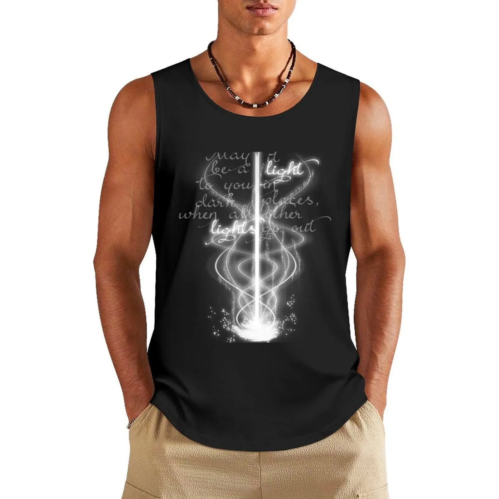 

May it be a light... Tank Top sleeveless man shirts sleeveless jackets best selling products gym men