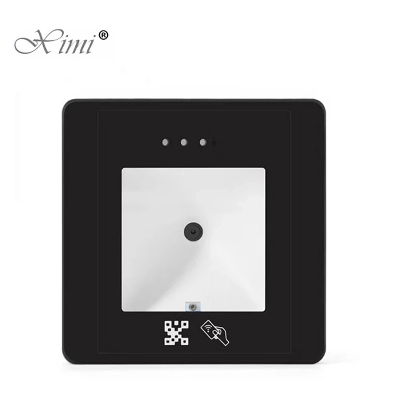 QR Code Rfid Card Reader USB TCP/IP RS485 125khz Wiegand Sensor Proximity Tempered Glass Automatic Sensing for Access Control
