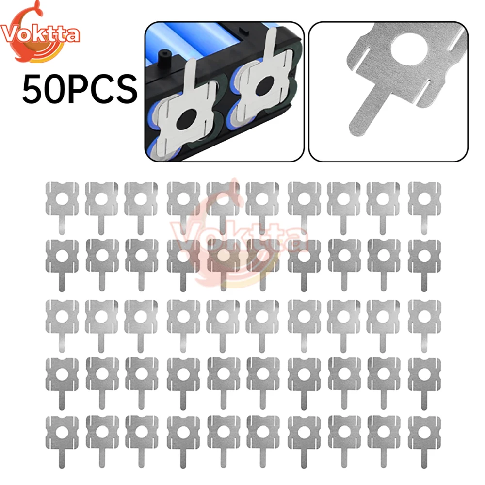4S 18650 Lithium Battery Pack Spring Connector Replace Spot Welding Nickel Sheet U-shaped Battery Welding Tool Kits 30/50pcs