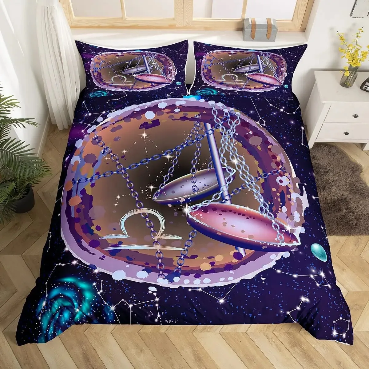 

Twelve Constellation Duvet Cover Set Leo Comforter Cover Set Lion African Safari Animals Bedding Set Galaxy Tie Dye Quilt Cover