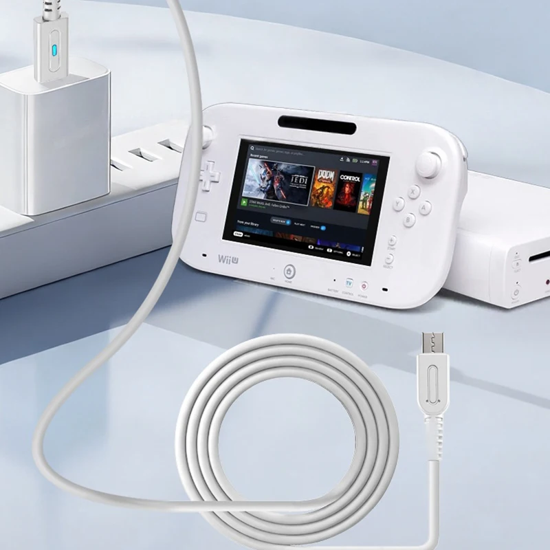 1.2m PD Type C Charge Cable for Wii U Controller Charging Adapter USB C Convert Cord for Wii U Power Supply Cable