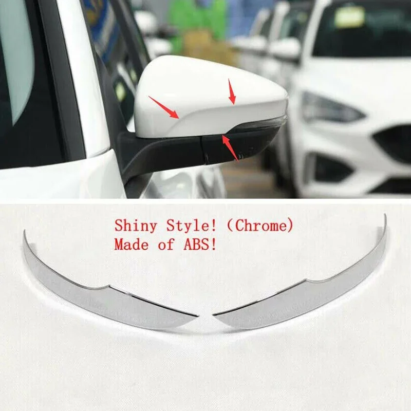 Car Exterior Rearview Mirror Lower Streamer Trim Cover Car Side Mirror Decoration Strip Sticker for Ford Focus 2019-2020