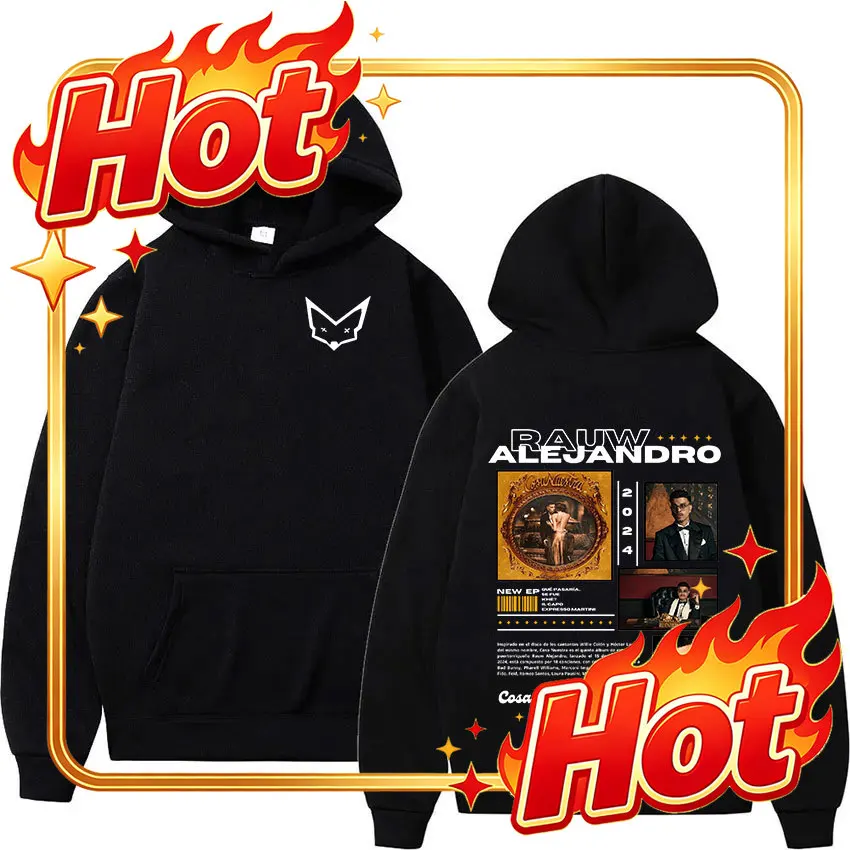 Custom Rapper Rauw Alejandro Tour 2024 Album Hoodie Men's Long Sleeve Vintage Fashion Sweatshirt Unisex Hip Hop Halbum Clothing