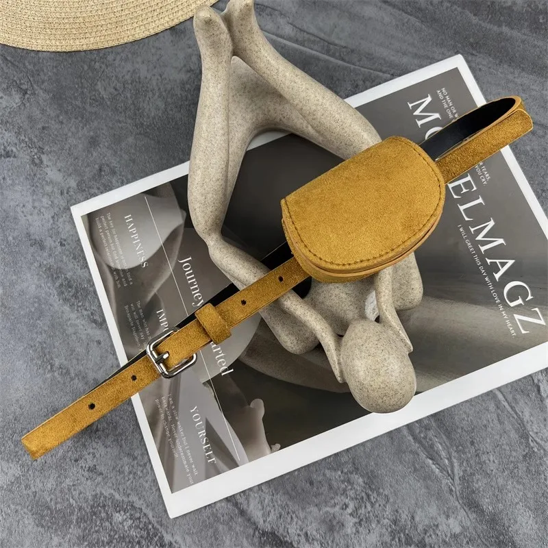 Tas Kulit Suede Imitasi Vintage Wanita Korset Wanita Cummerbund Mantel Ikat Pinggang Gaun Dekorasi Sabuk Sempit J1669