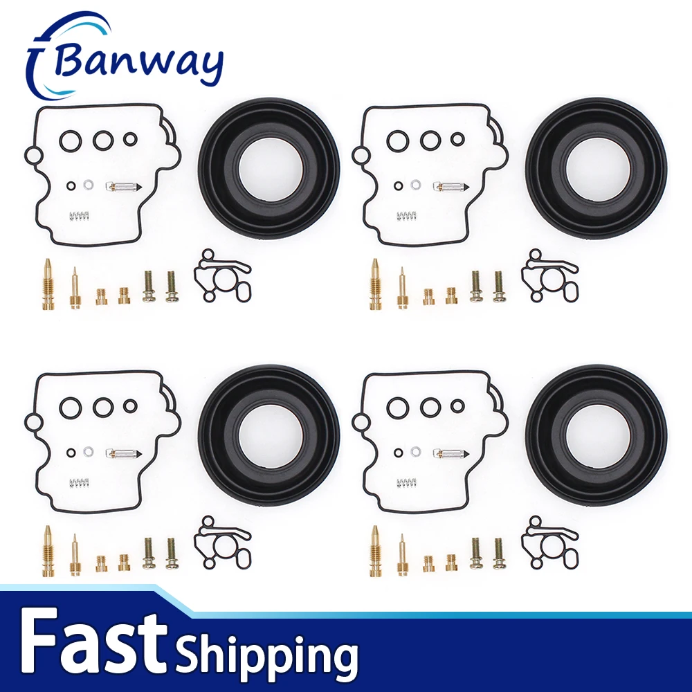 

4 комплекта для Suzuki RF600R RF900R комплект для ремонта карбюратора, набор для восстановления карбюратора, прокладка вакуумной диафрагмы поплавкового клапана
