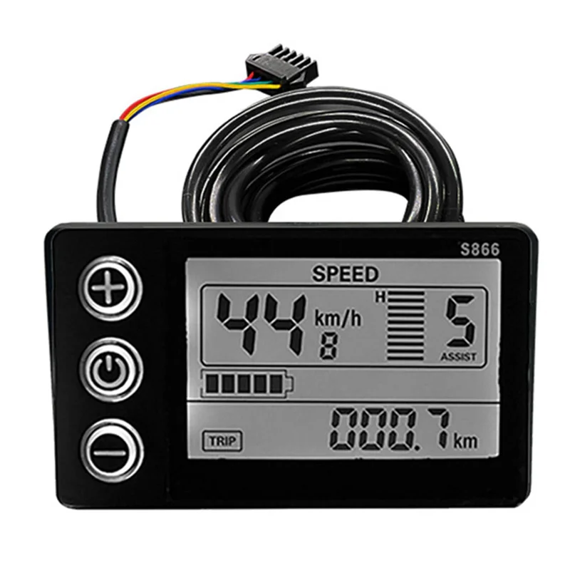 Electric Bicycle 24V 36V 48V 30A 3 Model Sinewave Controller S866 LCD Display for 350W 500W 750W 1000W Ebike