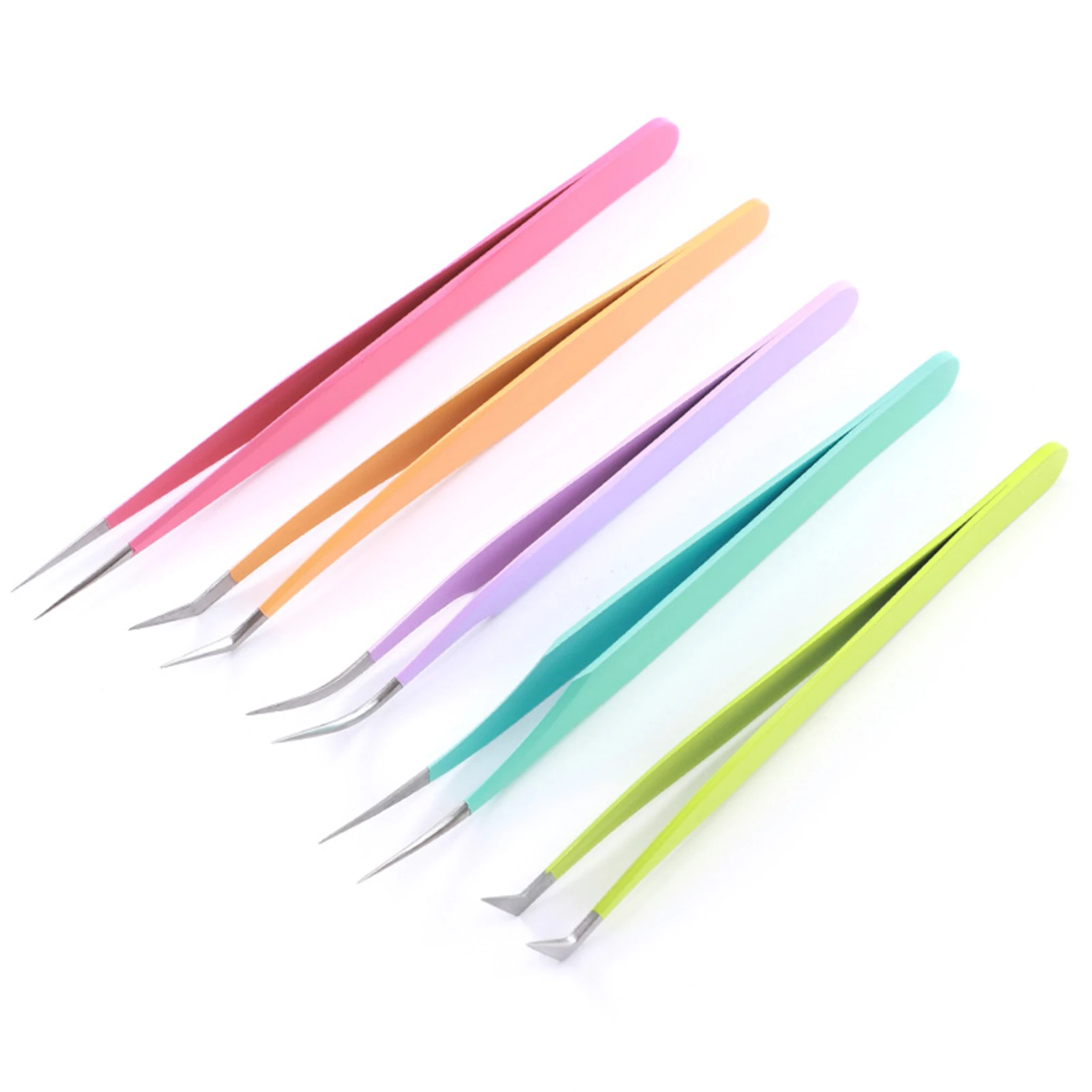 ملاقط رمش المهنية عالية الدقة الفولاذ المقاوم للصدأ لاش تمديد أداة ملاقط متعددة الوظائف 1/5 قطعة #3