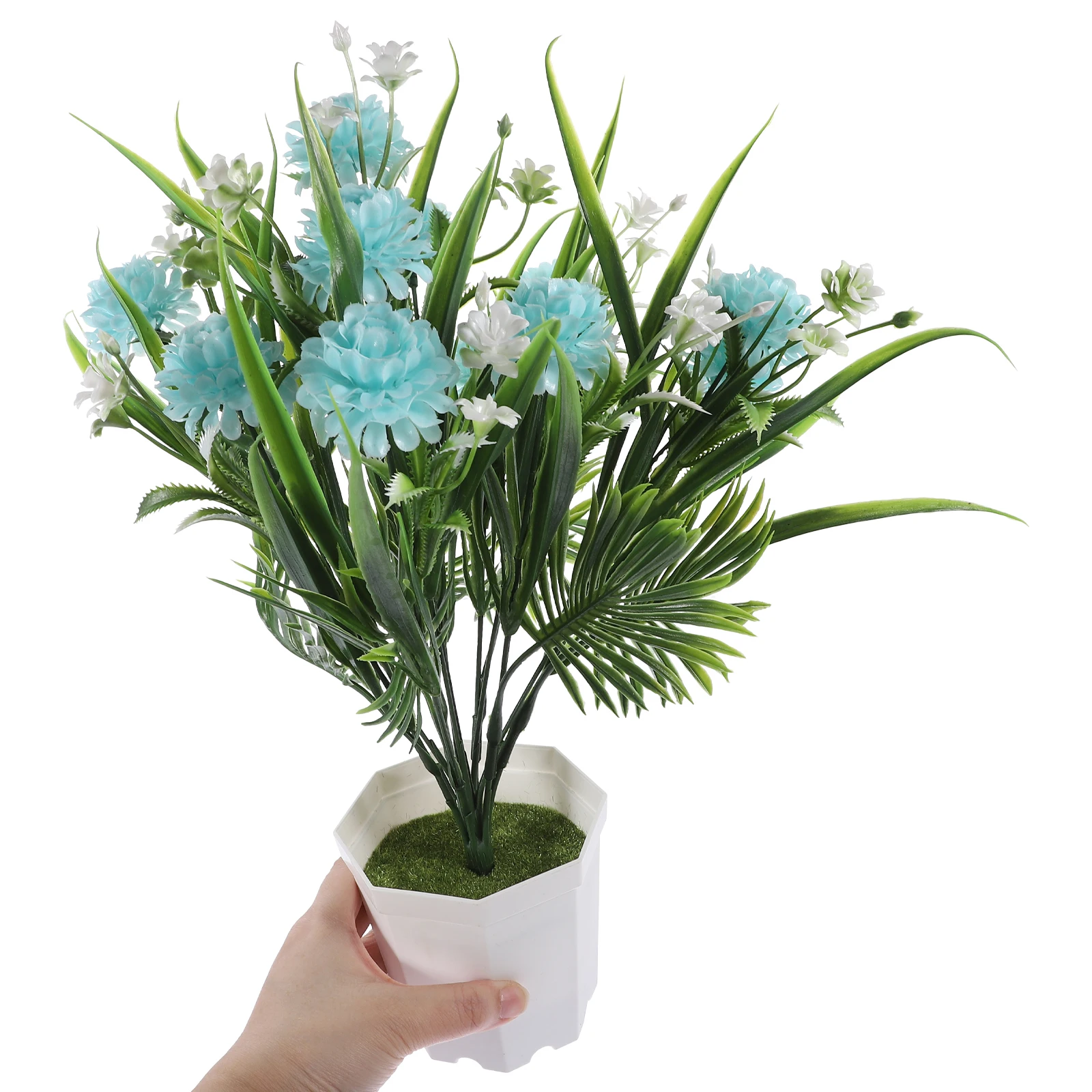 

Artificial Flower Ornament Pink for Home Decor Indoor Fake Potted Flowers Lifelike Bonsai Desk Accessories Plant