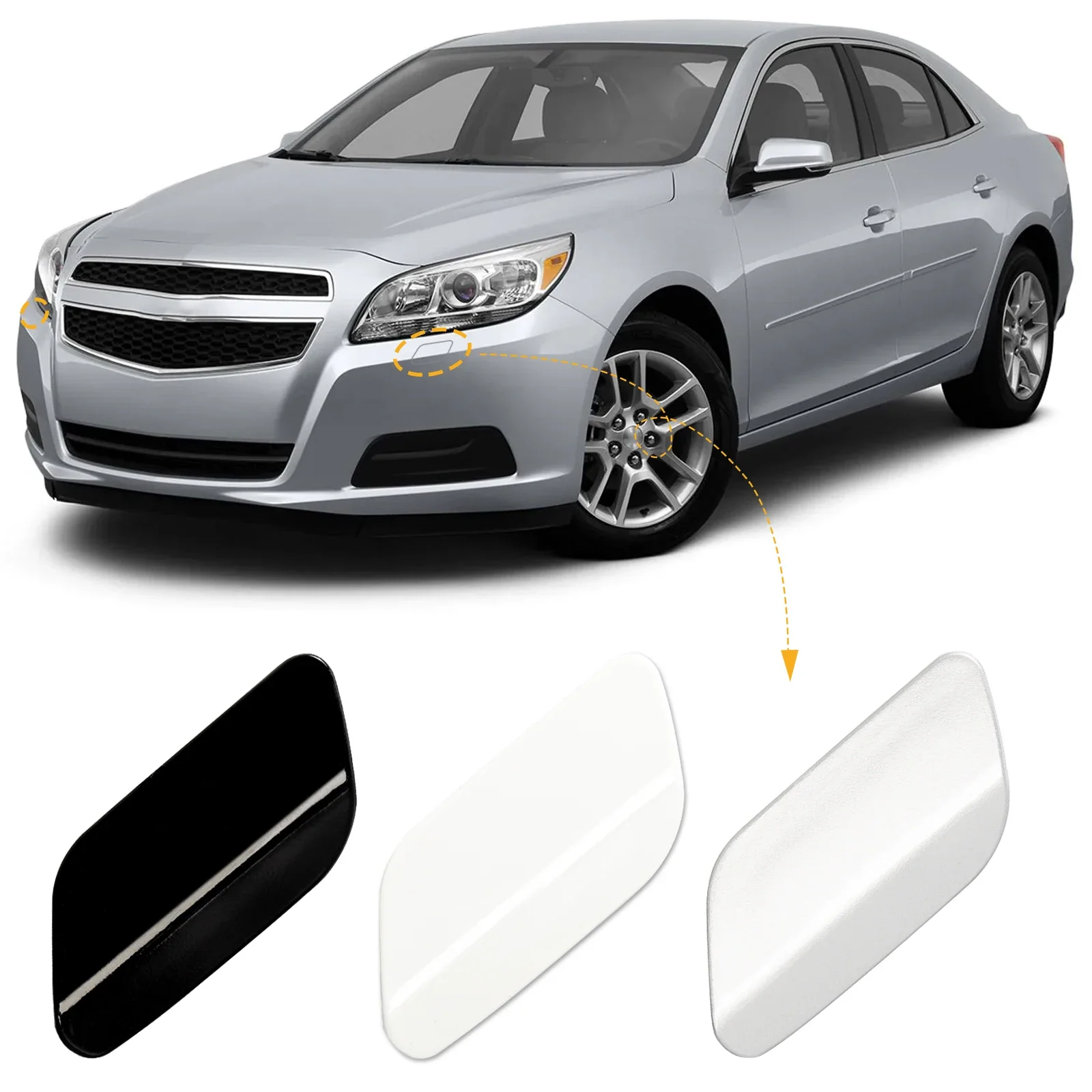 

Front Bumper Headlight Headlamp Washer Jet Spray Nozzle Cover Cap For Chevrolet Malibu 2013-2015 Car Accessories