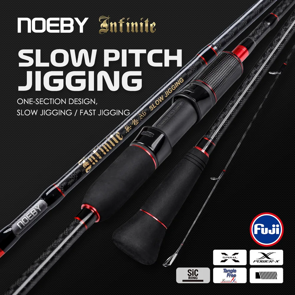 

NOEBY Slow Pitch Jigging Rod 1.91m 1.96m Fuji Torayca SIC Fast Jigging Big Game Saltwater Boat Bluefin Tuna GT Fishing Rods