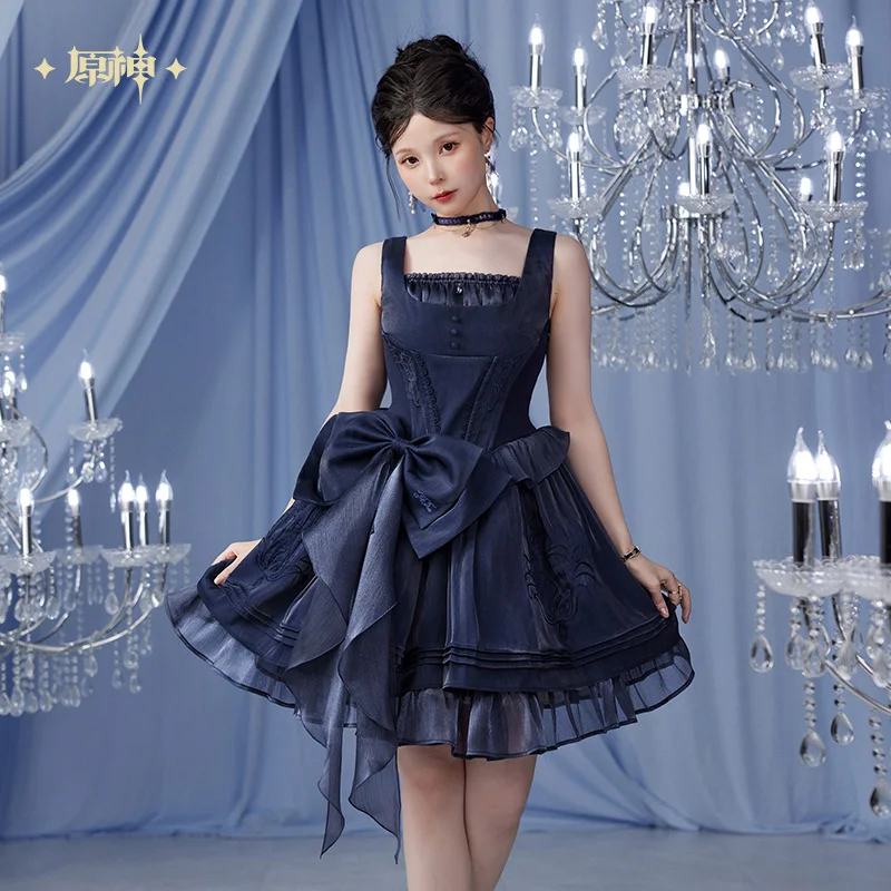 

Genshin Impact Furina ImpressionGlamourous Crinoline Evening Dress Cosplay Costume Birthday Gift Official Furina Suspender Gown
