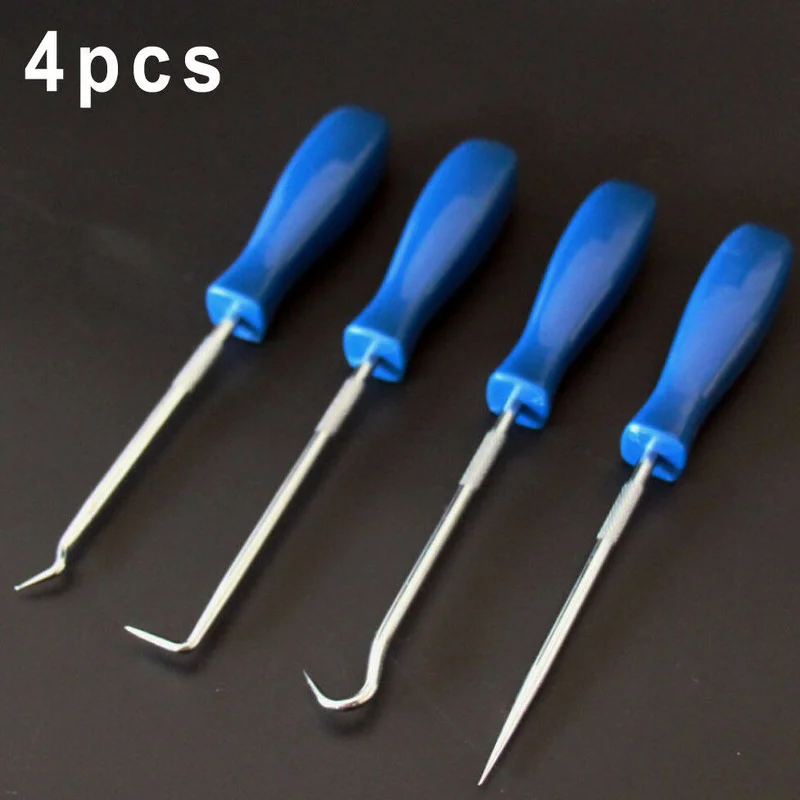 4Pcs 135mm Oil Seal Screwdrivers Set Car Auto Vehicle Pick Hooks for Garages General-Plumbers Mechanics Workshop Tool