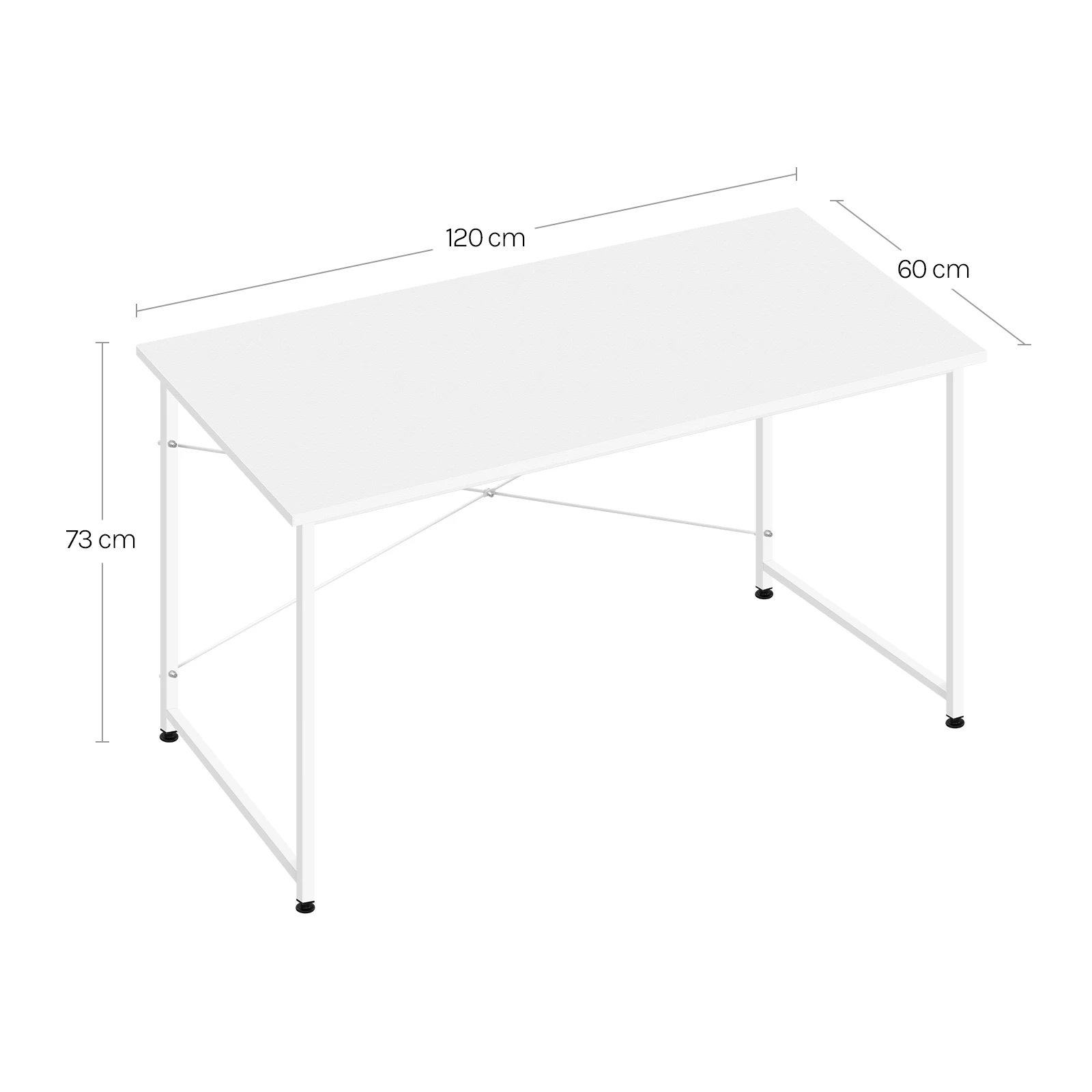 WOLTU Computerbureau met metalen frame Kantoor Schrijven Studie Gaming Tafel Modern groot kantoorwerkstation Bureau voor thuiskantoor Slaapkamer