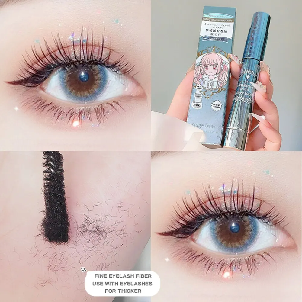 Gege Bear Dream Party Krullend Zwart Zon Bloem Mascara Schattig Ontwerp De hele dag Langdurige wimperverlenging Dikke volumewimpers