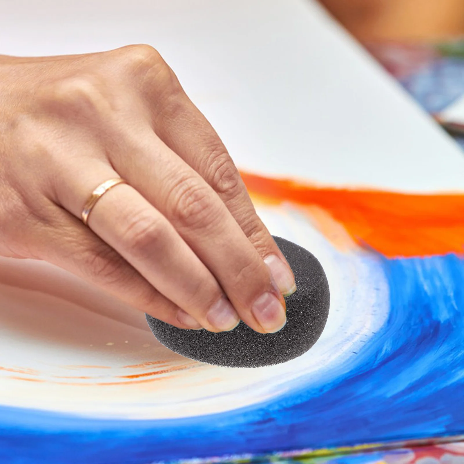 

3pcs Round Painting Sponge Soft Durable Ceramics Crafts Watercolor Pottery Kids Drawing Tools Multipurpose Supplies