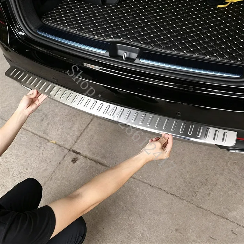 Autozubehör Heckstoßstangenschutz Kofferraumleistenabdeckung Zierleiste für Mercedes Benz GLE GLS Klasse W167 X167 2020-2026 – Detail 6