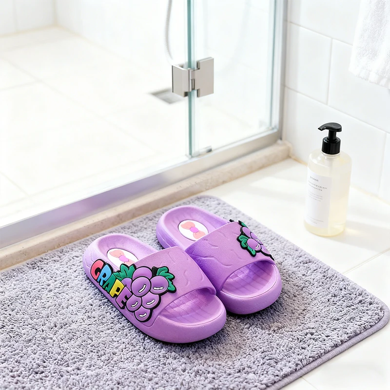 

Женские шлепанцы на платформе с виноградным узором — нескользящие летние тапочки для пляжа и дома