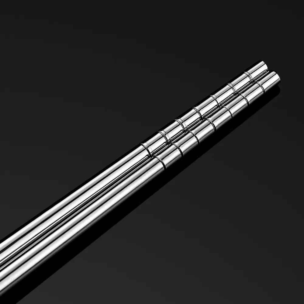 

316 Stainless Steel Long Chopsticks Reusable Heat Resistant Chinese Chopsticks Non-Slip Grip Durable Metal Chopstick