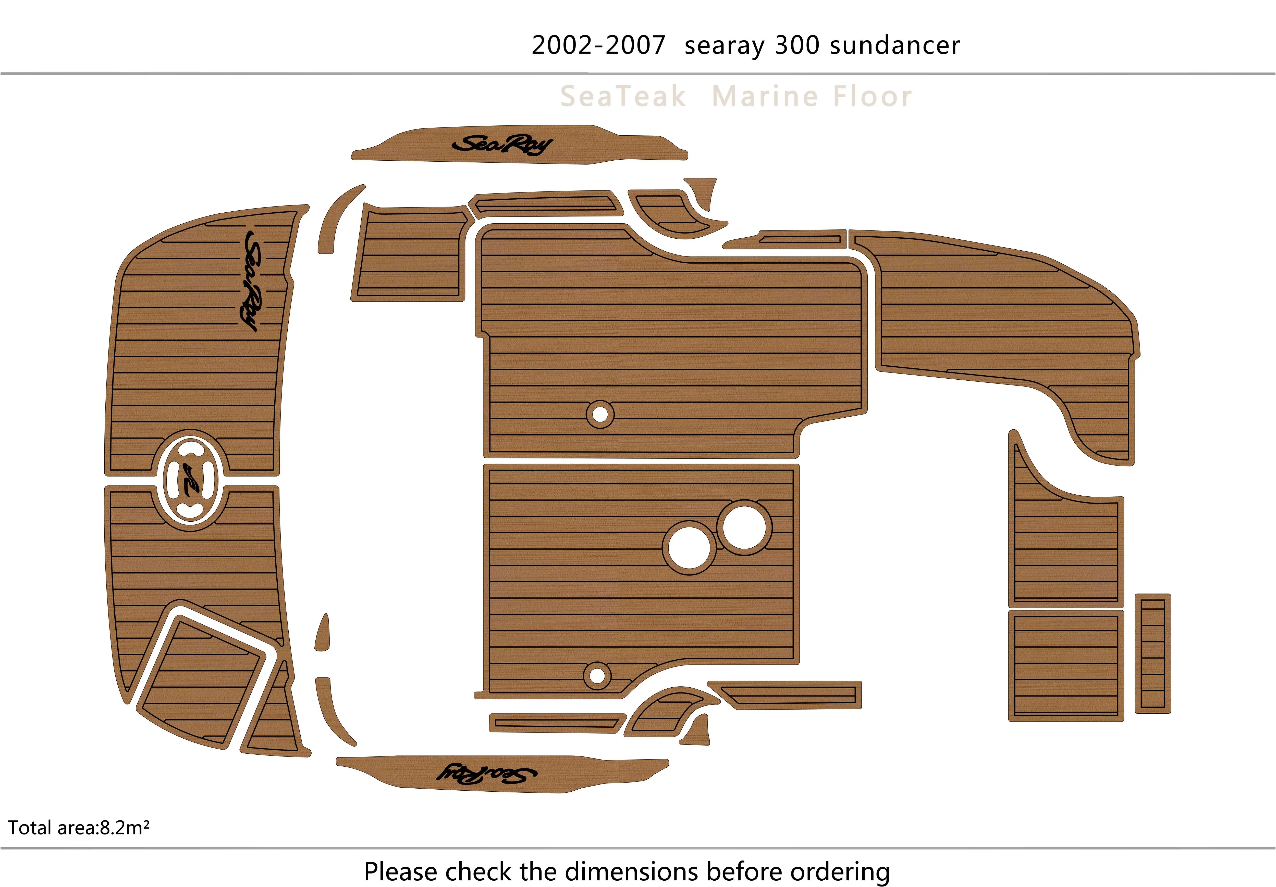 

2002-2007 searay 300 sundancer platform 1/4" 6mm EVA fAUX carpet Water Ski Yacht Fishing Boat Non-slip mat floor