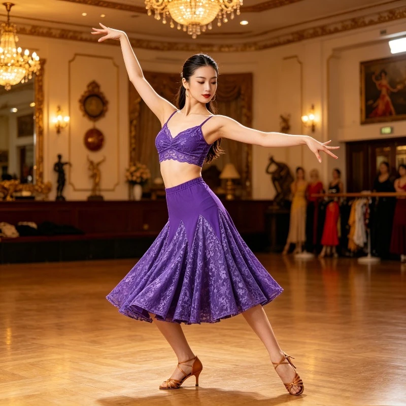 falda-de-baile-floral-de-encaje-para-mujer-cintura-alta-linea-a-con-gran-volante-en-el-bajo-longitud-media-para-ballet-y-danza-en-linea
