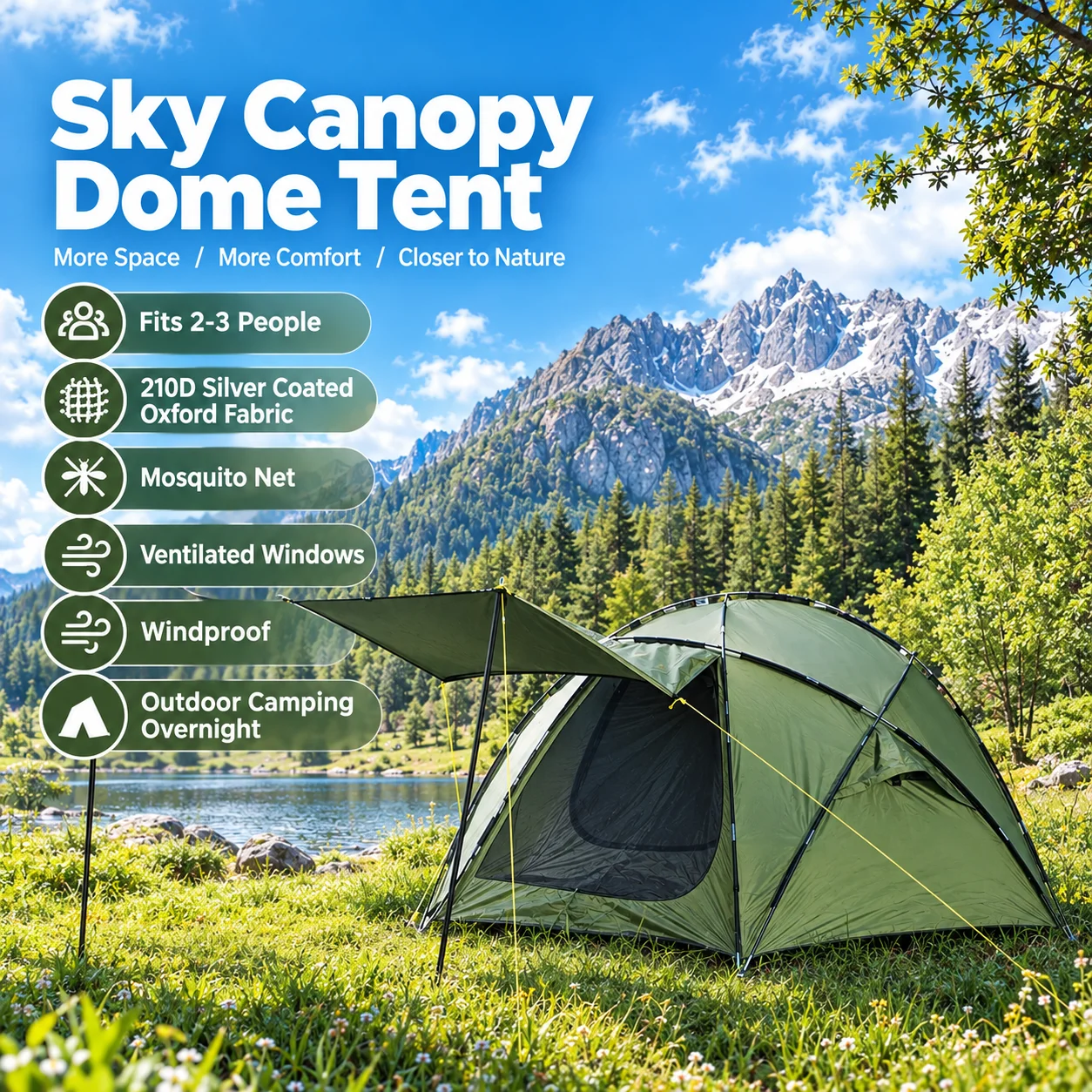 Geodesic Dome Tent Weather Resistant Spherical Glamping Tent,Outdoor Dome Shelter for Resort Camping Event Party Backyard