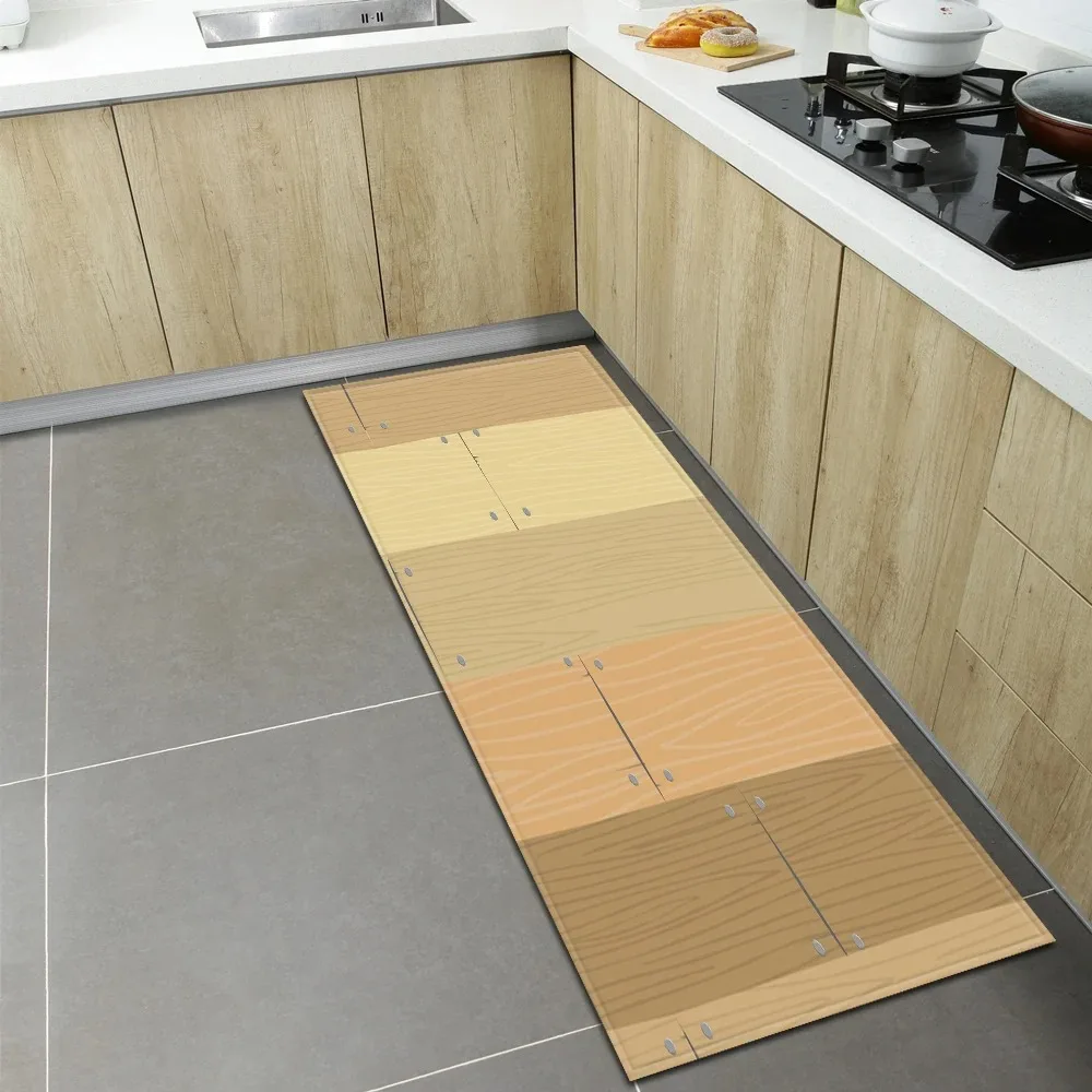 الخشب الحبوب الطابق نمط المنزل المطبخ الكلمة حصيرة الباب الأمامي الديكور الكلمة حصيرة