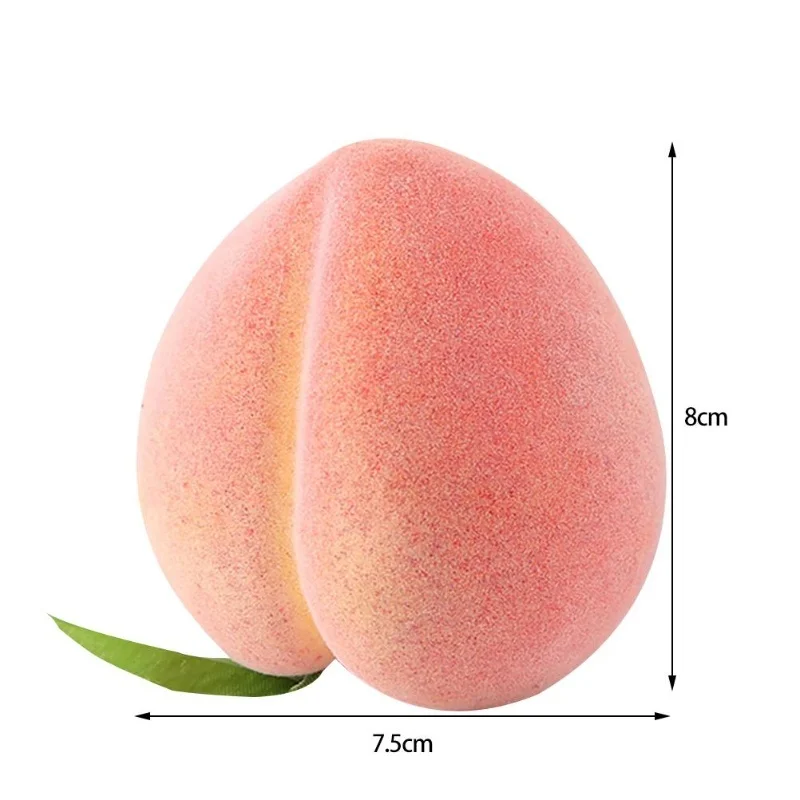 6PCS Artificial Peaches Simulation Peaches Fruits Vivid Props For Home Fruit Shop Supermarket Desk Decoration