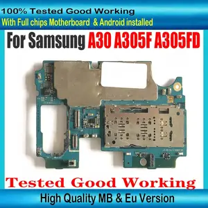 Bilashmart Samsung Galaxy A30 A305F A305FD 64GB Motherboard With Chips Logic Board Eu Version Android OS Plate