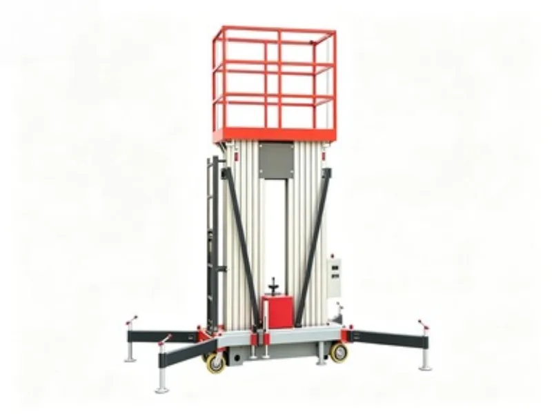 Aluminum Mast Man Lift Single Mast Hydraulic Lifting Platform 10m Height 250kg Electric Lift For Air Conditioner Installation