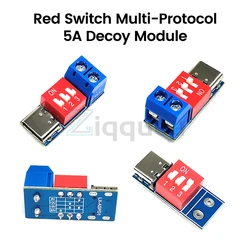 PD/QC decoy fast charging trigger module adjustable voltage dial code adjustment 5V9V12V20V type-c interface