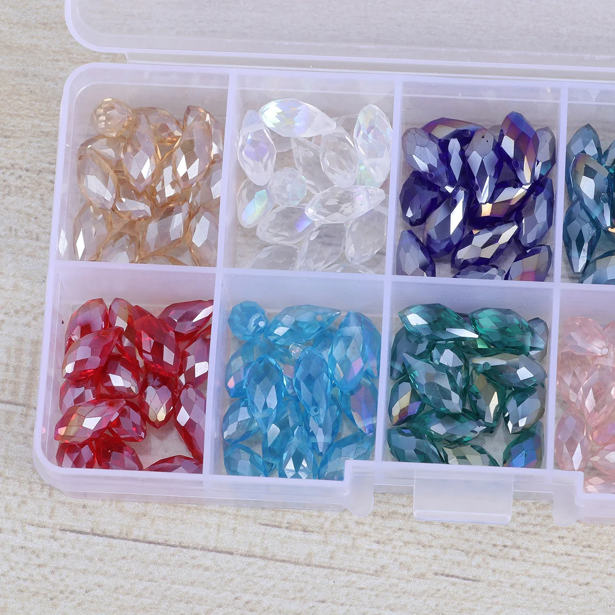 

150 pcs Crystal Waterdrop Loose Beads for Necklace Bracelet Earrings Spacer Beads For Necklace Making Jewelry Craft