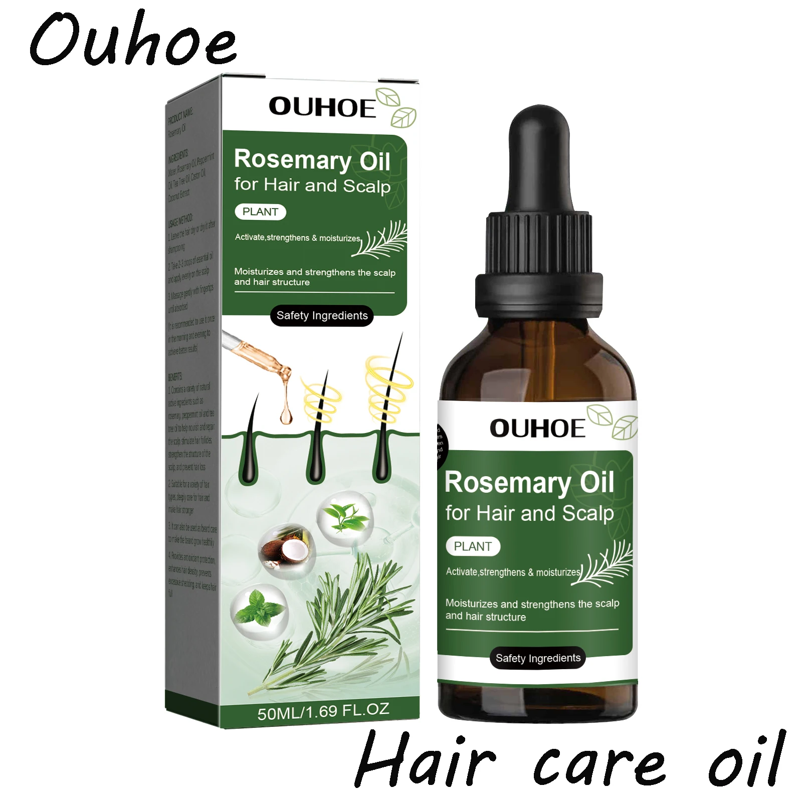 

Масло для ухода за волосами Ouhoe с розмарином, предотвращающее выпадение волос, питательное укрепление кожи головы, восстановление корней волос, блеск для волос, эссенционное масло для волос